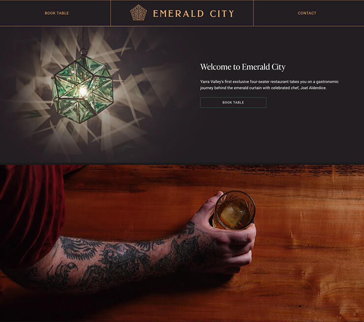 Home page of Emerald City Healesville, showing copywriting by Make Words Work.